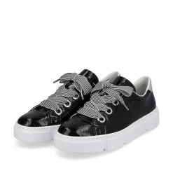 Rieker Sneakers-Women'S Sneaker Low Glossy Black