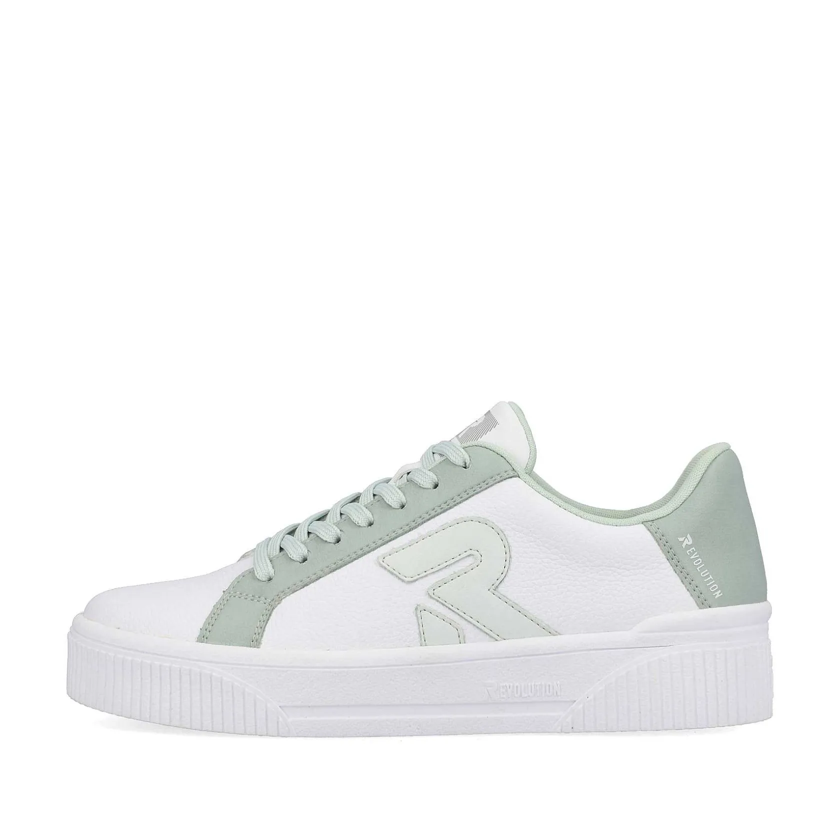 Rieker Colorful Styles-Women'S Sneaker Low Swan-White Mint-Green