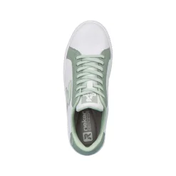 Rieker Colorful Styles-Women'S Sneaker Low Swan-White Mint-Green
