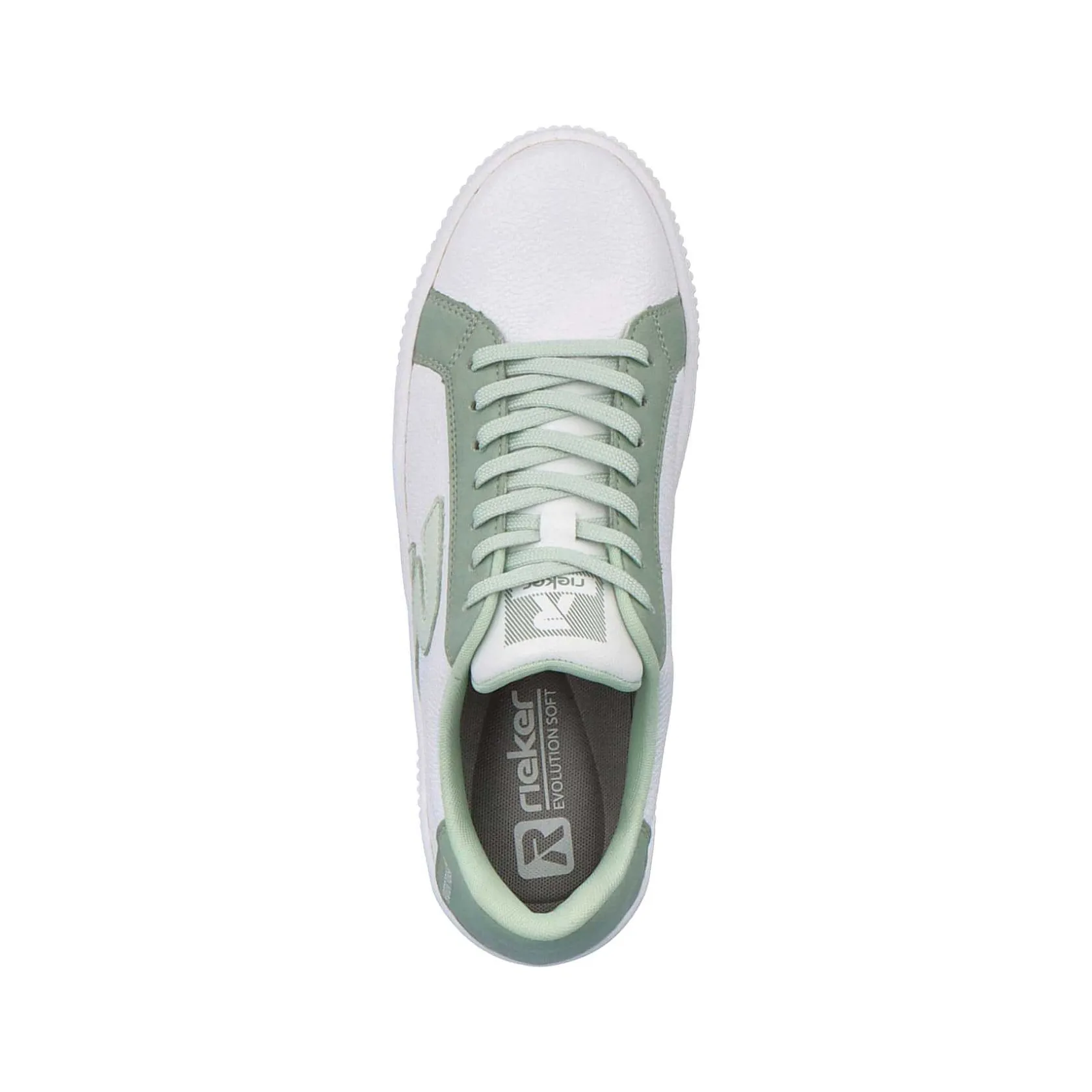 Rieker Colorful Styles-Women'S Sneaker Low Swan-White Mint-Green