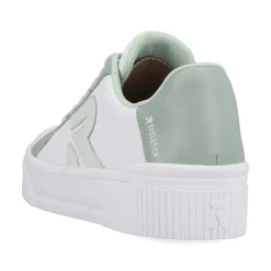 Rieker Colorful Styles-Women'S Sneaker Low Swan-White Mint-Green