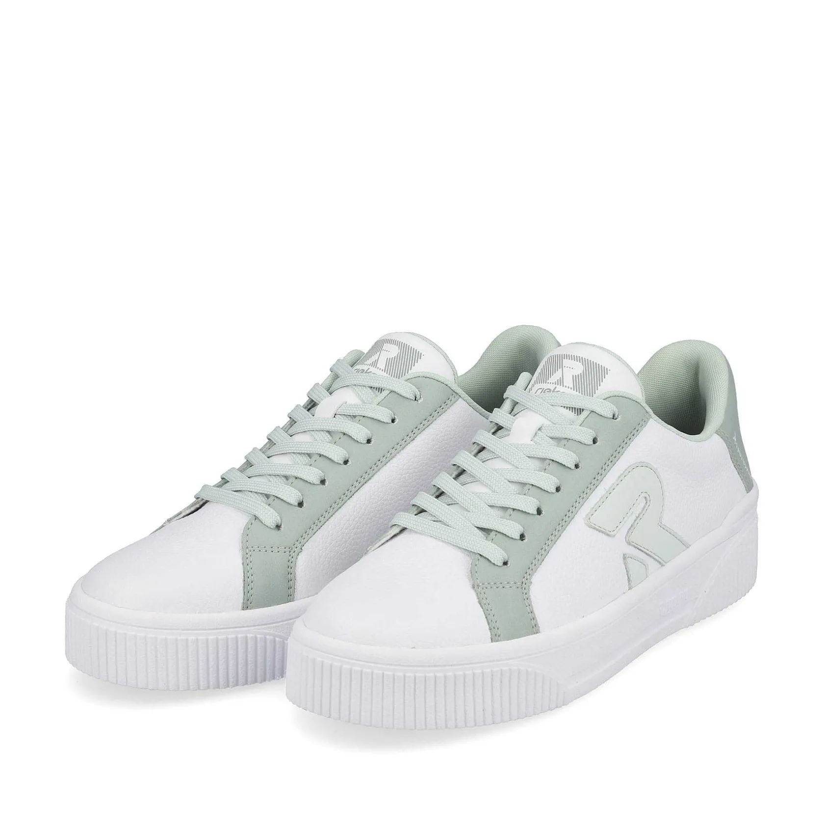 Rieker Colorful Styles-Women'S Sneaker Low Swan-White Mint-Green