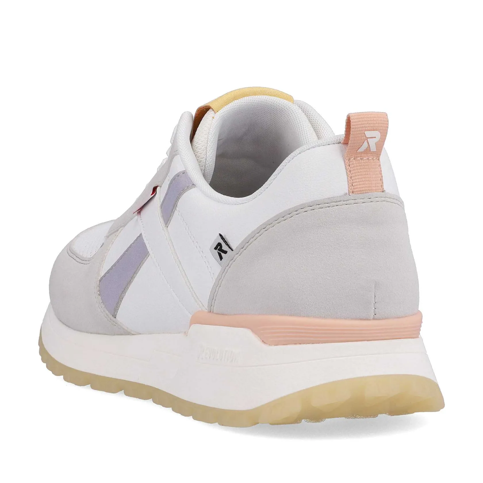 Rieker Sneakers-Women'S Sneaker Low Swan-White Clay-Beige Pastel