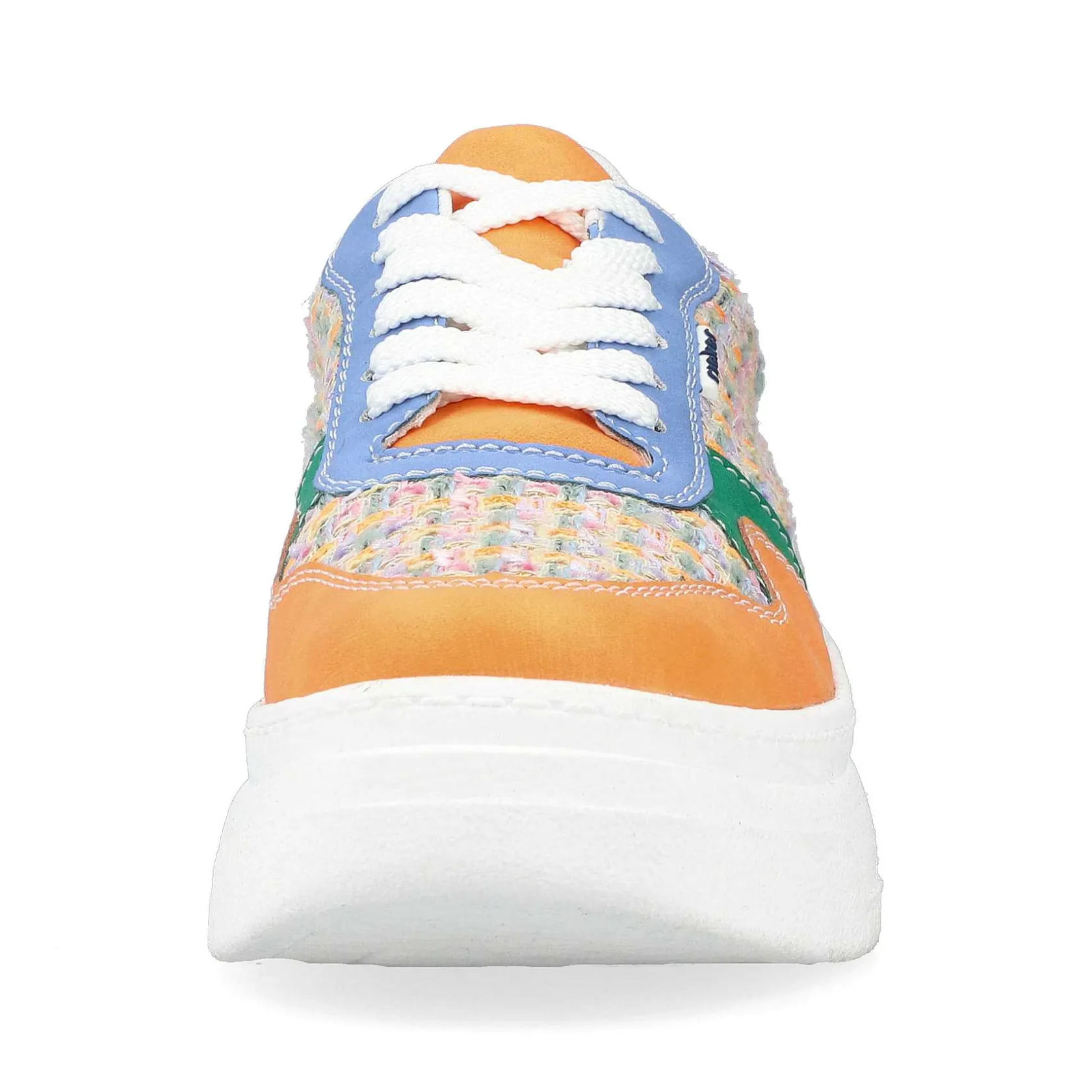 Rieker Vegan-Women'S Sneaker Low Multi-Orange-Emerald Green