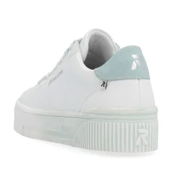 Rieker Sneakers-Women'S Sneaker Low Crystal-White Light-Aqua