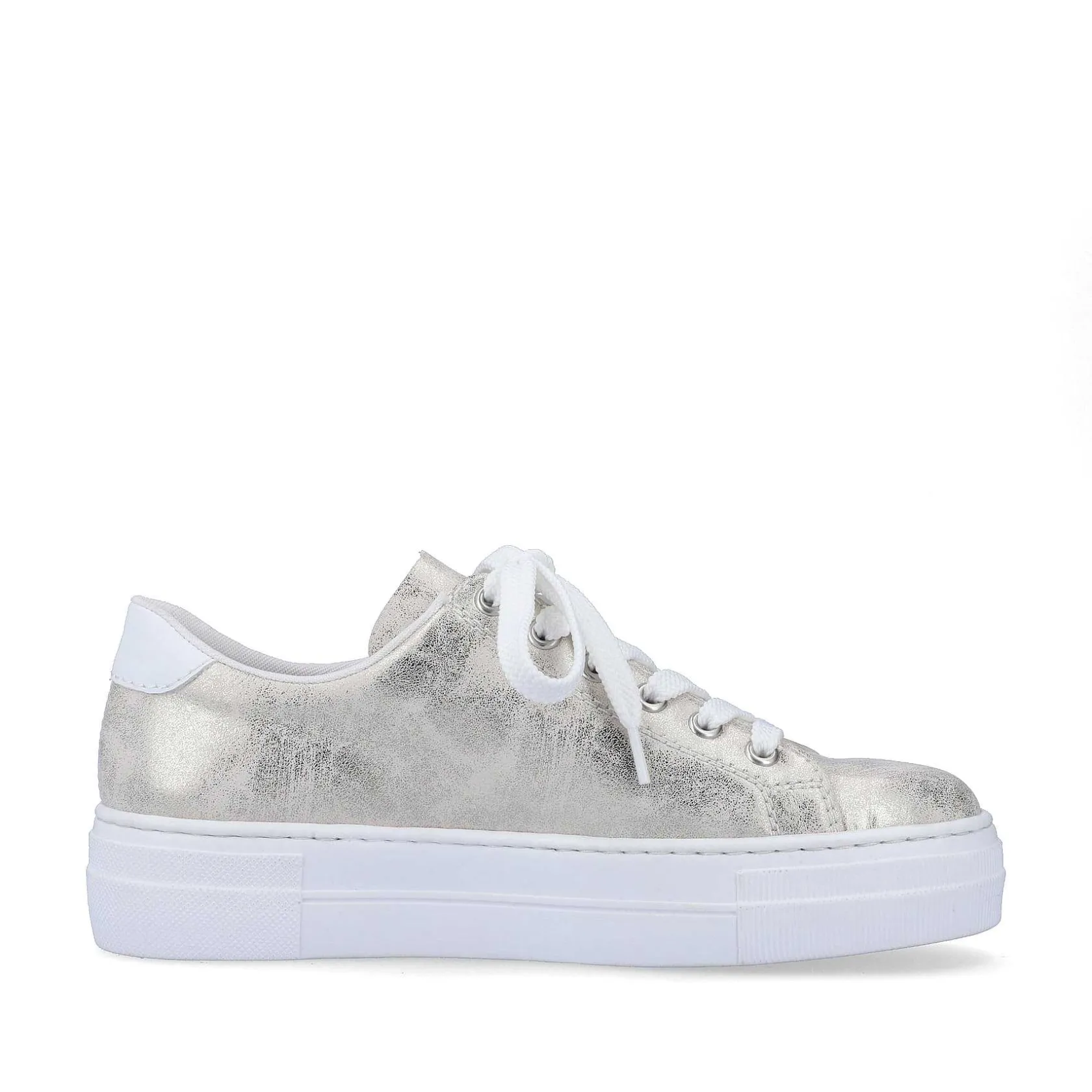 Rieker Sneakers-Women'S Sneaker Low Silver Metallic
