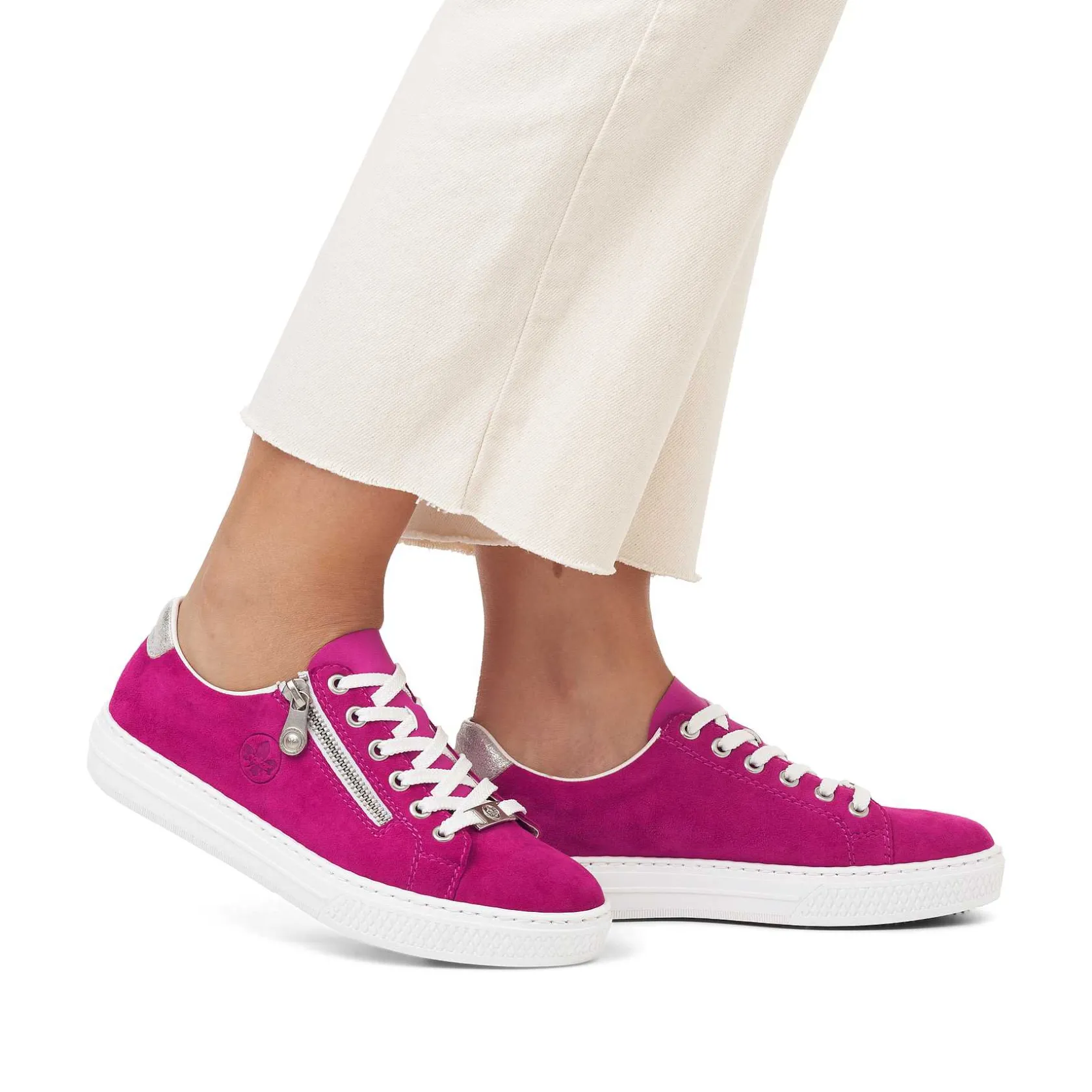 Rieker Summer Shoes-Women'S Sneaker Low Pink