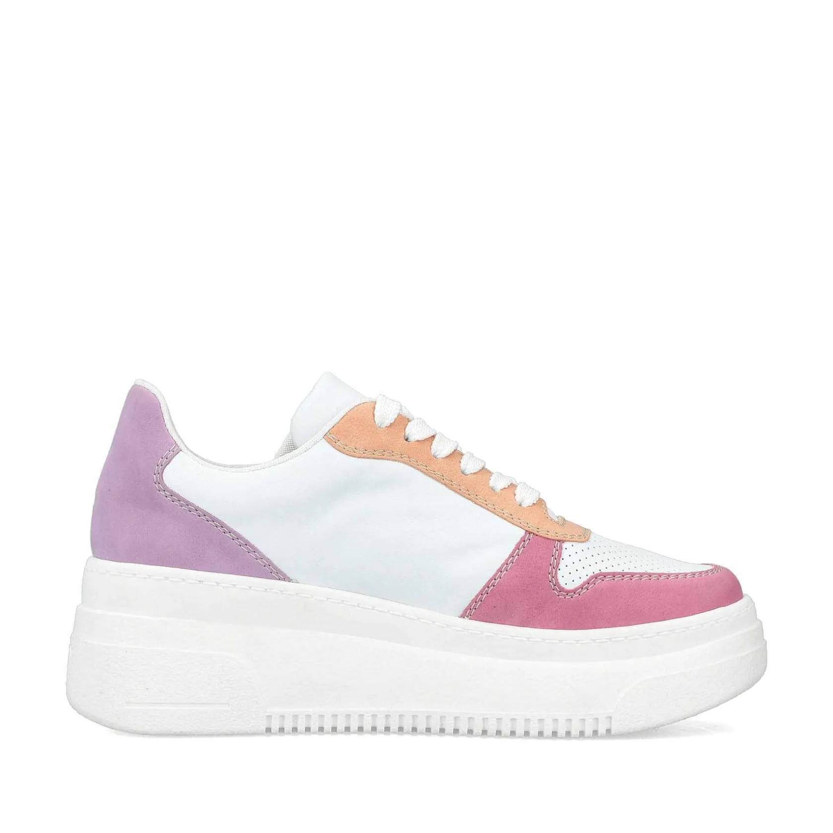 Rieker Colorful Styles-Women'S Sneaker Low Ice White-Multicolored