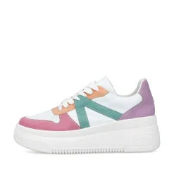Rieker Colorful Styles-Women'S Sneaker Low Ice White-Multicolored