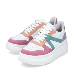 Rieker Colorful Styles-Women'S Sneaker Low Ice White-Multicolored