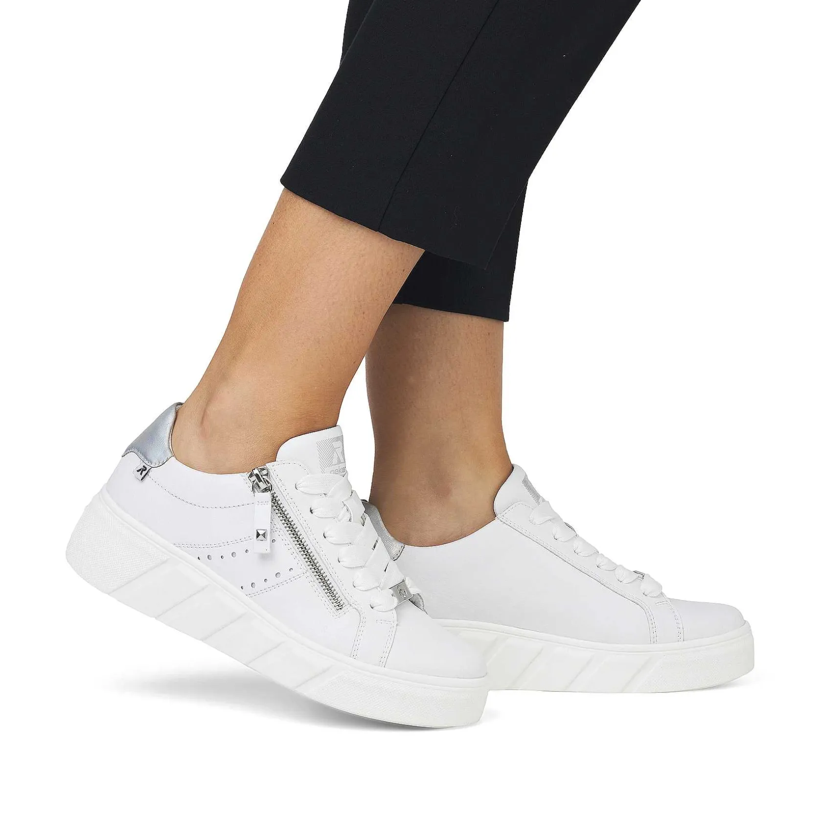 Rieker Sneakers-Women'S Sneaker Low Clear White