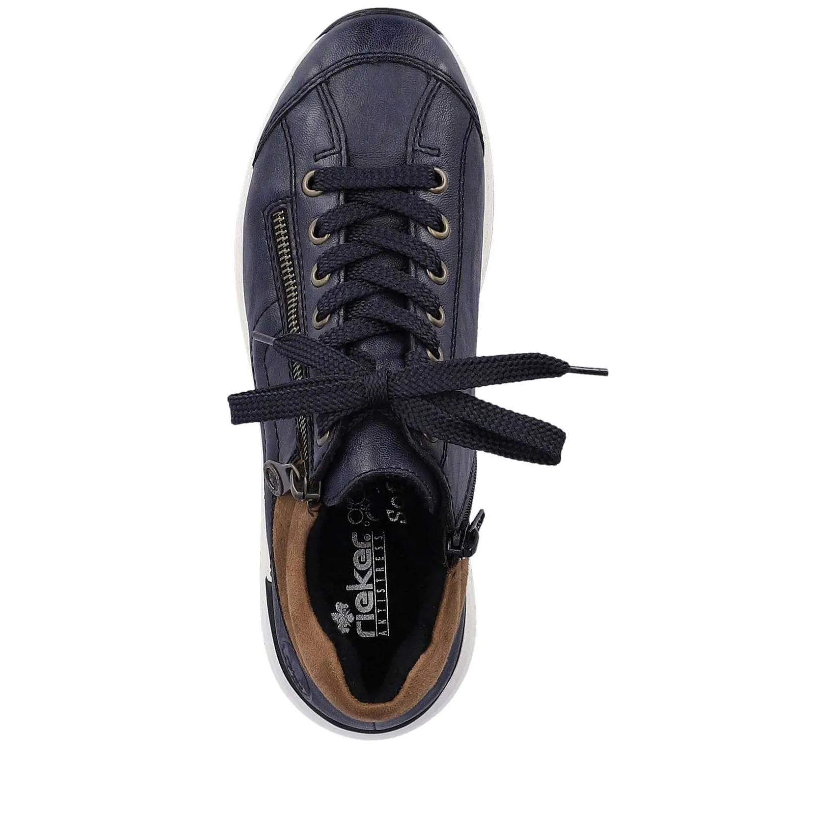 Rieker Sneakers-Women'S Sneaker Low Navy Blue-Brown