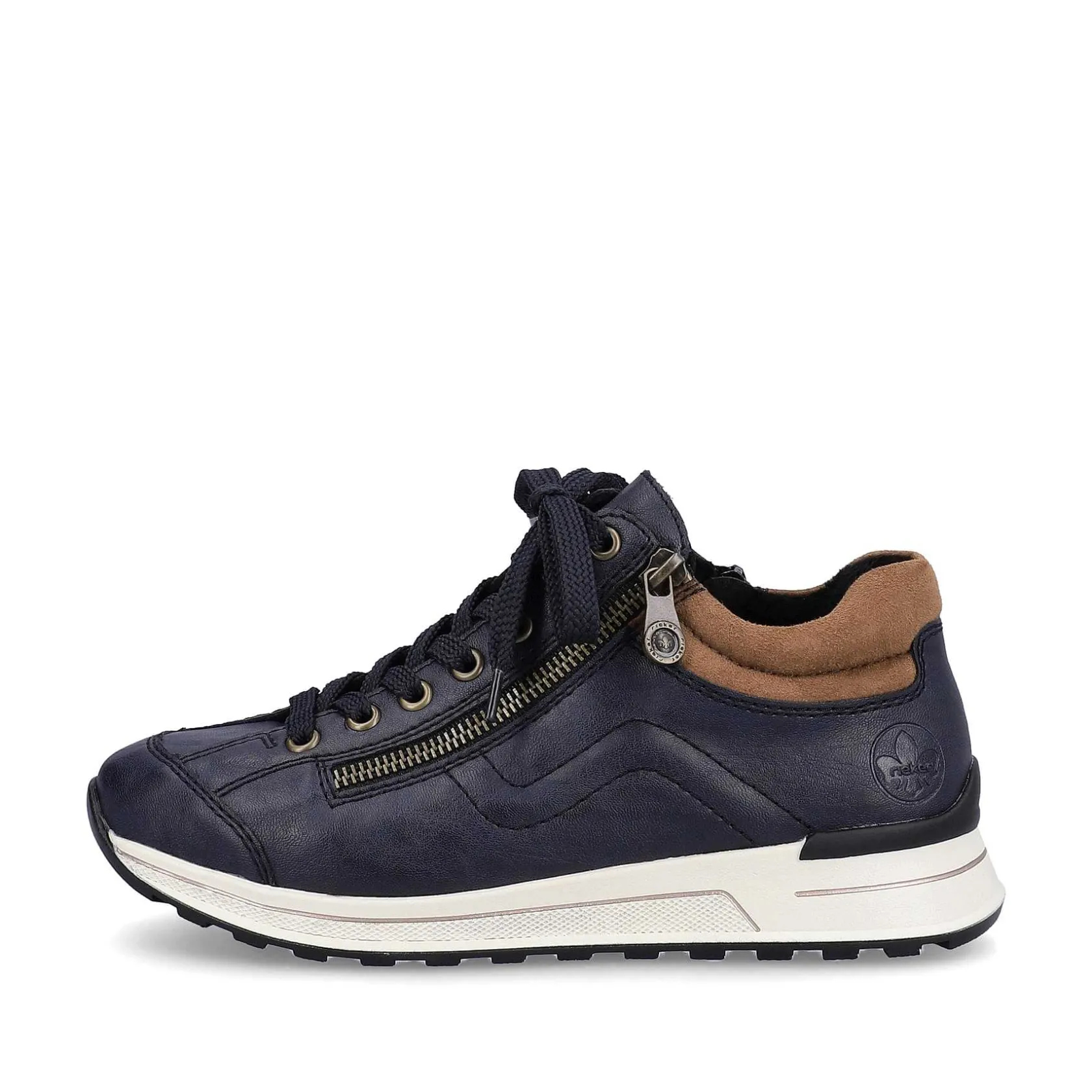 Rieker Sneakers-Women'S Sneaker Low Navy Blue-Brown