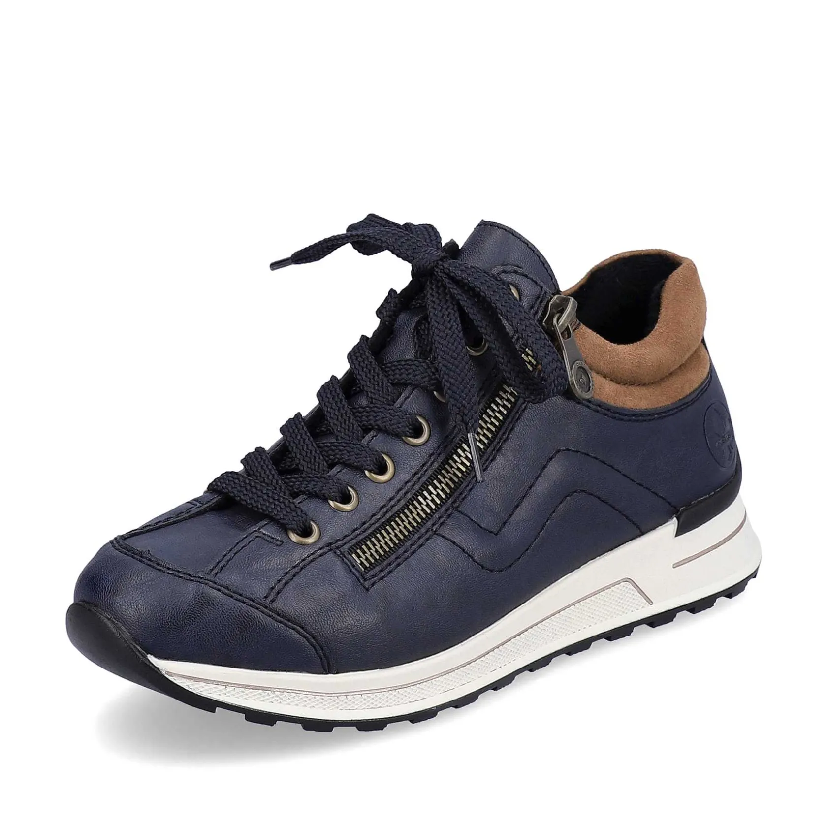 Rieker Sneakers-Women'S Sneaker Low Navy Blue-Brown