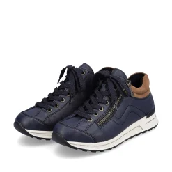 Rieker Sneakers-Women'S Sneaker Low Navy Blue-Brown