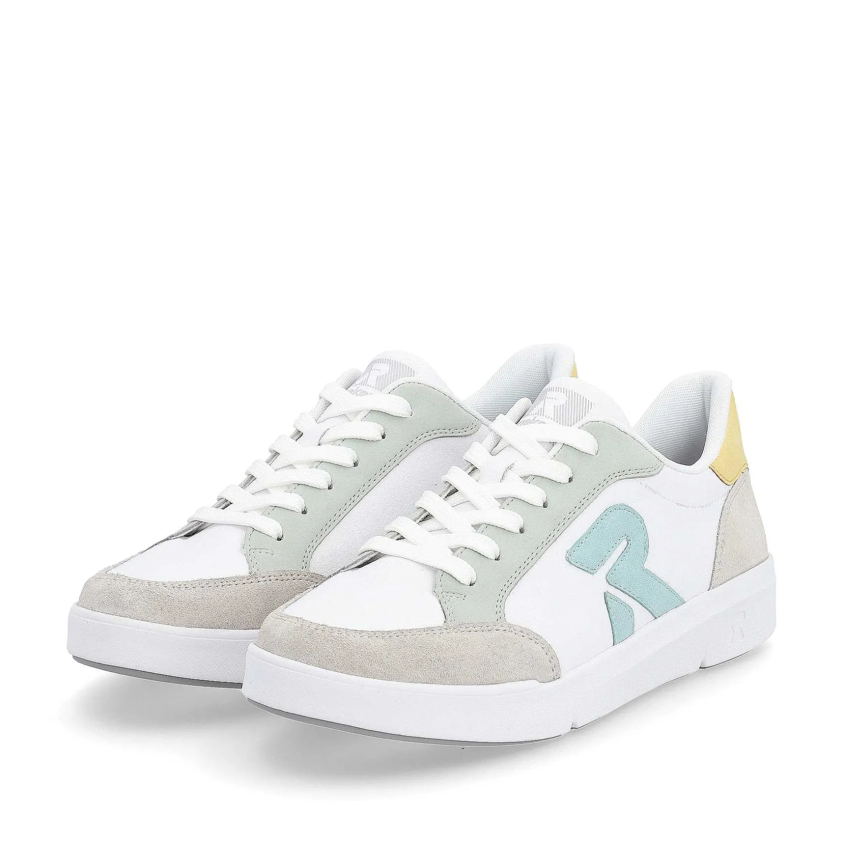 Rieker Sneakers-Women'S Sneaker Low Snow-White Dusty-Grey
