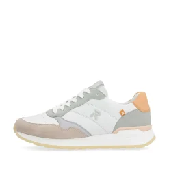 Rieker Sneakers-Women'S Sneaker Low Pearl-White Grey-Green