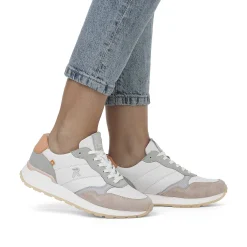 Rieker Sneakers-Women'S Sneaker Low Pearl-White Grey-Green