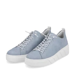 Rieker Colorful Styles-Women'S Sneaker Low Light Summer Blue