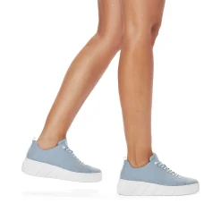 Rieker Colorful Styles-Women'S Sneaker Low Light Summer Blue