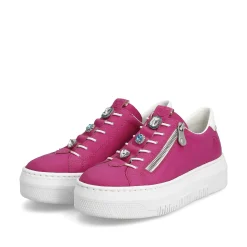 Rieker Colorful Styles-Women'S Sneaker Low Blood Pink