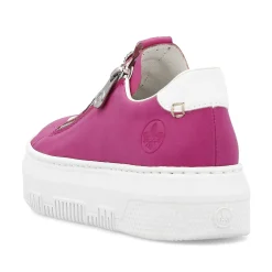 Rieker Colorful Styles-Women'S Sneaker Low Blood Pink
