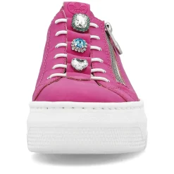 Rieker Colorful Styles-Women'S Sneaker Low Blood Pink