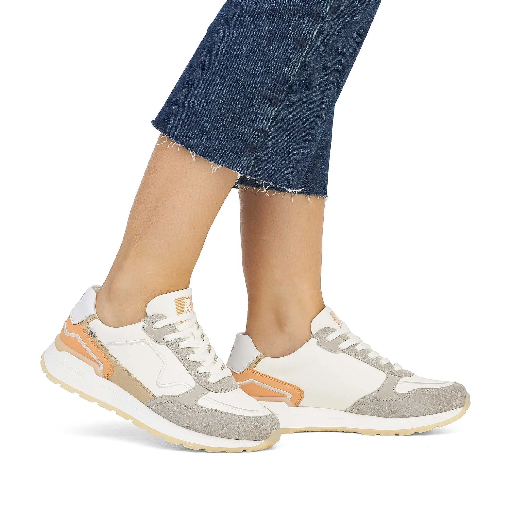 Rieker Sneakers-Women'S Sneaker Low Creamy-White Clay-Beige