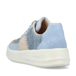 Rieker Colorful Styles-Women'S Sneaker Low Light Blue