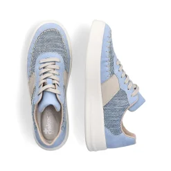 Rieker Colorful Styles-Women'S Sneaker Low Light Blue