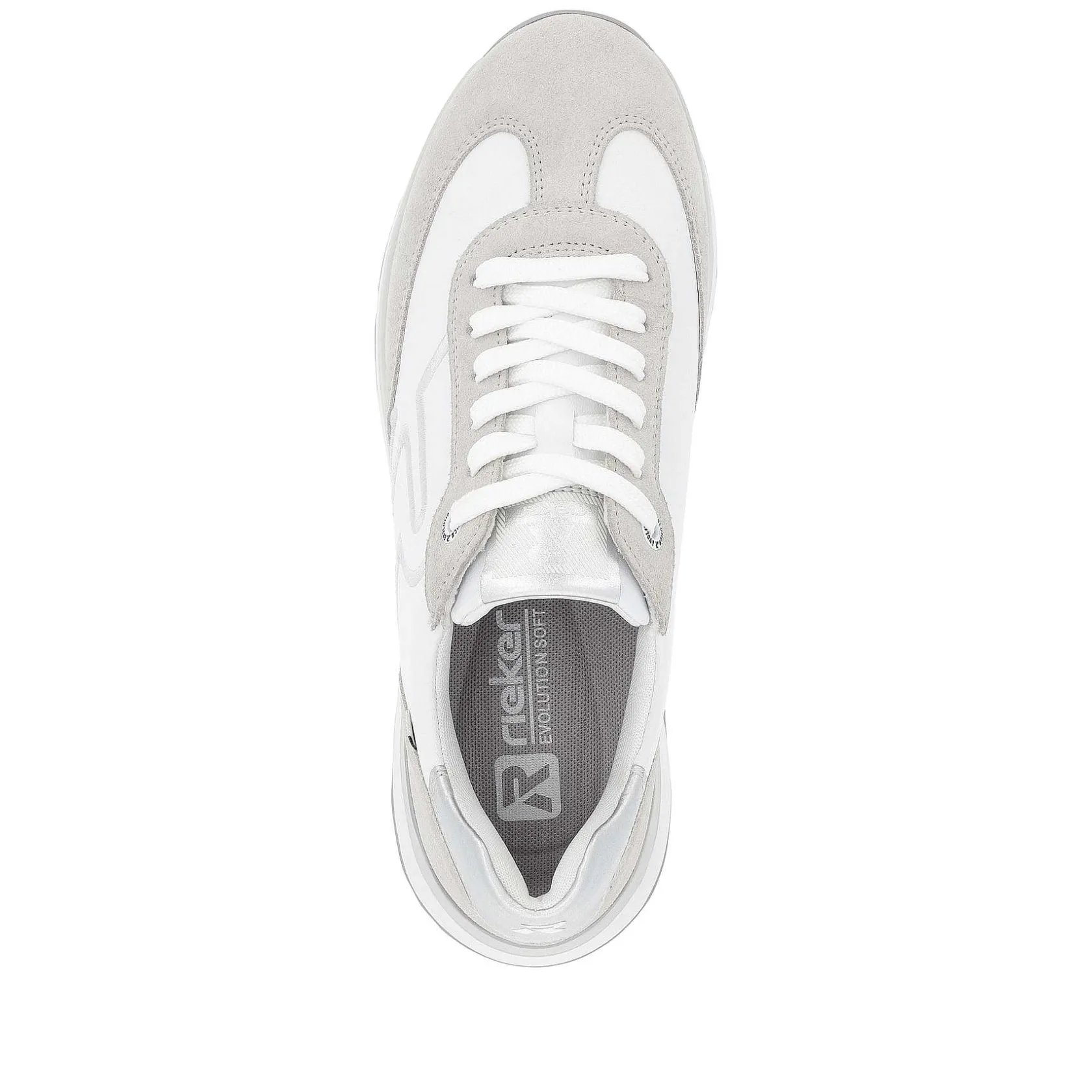 Rieker Sneakers-Women'S Sneaker Low Pearl-White Clay-Beige