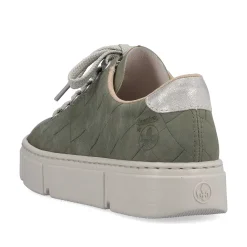 Rieker Sneakers-Women'S Sneaker Low Olive Green-Sand Beige