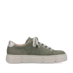 Rieker Sneakers-Women'S Sneaker Low Olive Green-Sand Beige
