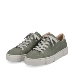 Rieker Sneakers-Women'S Sneaker Low Olive Green-Sand Beige