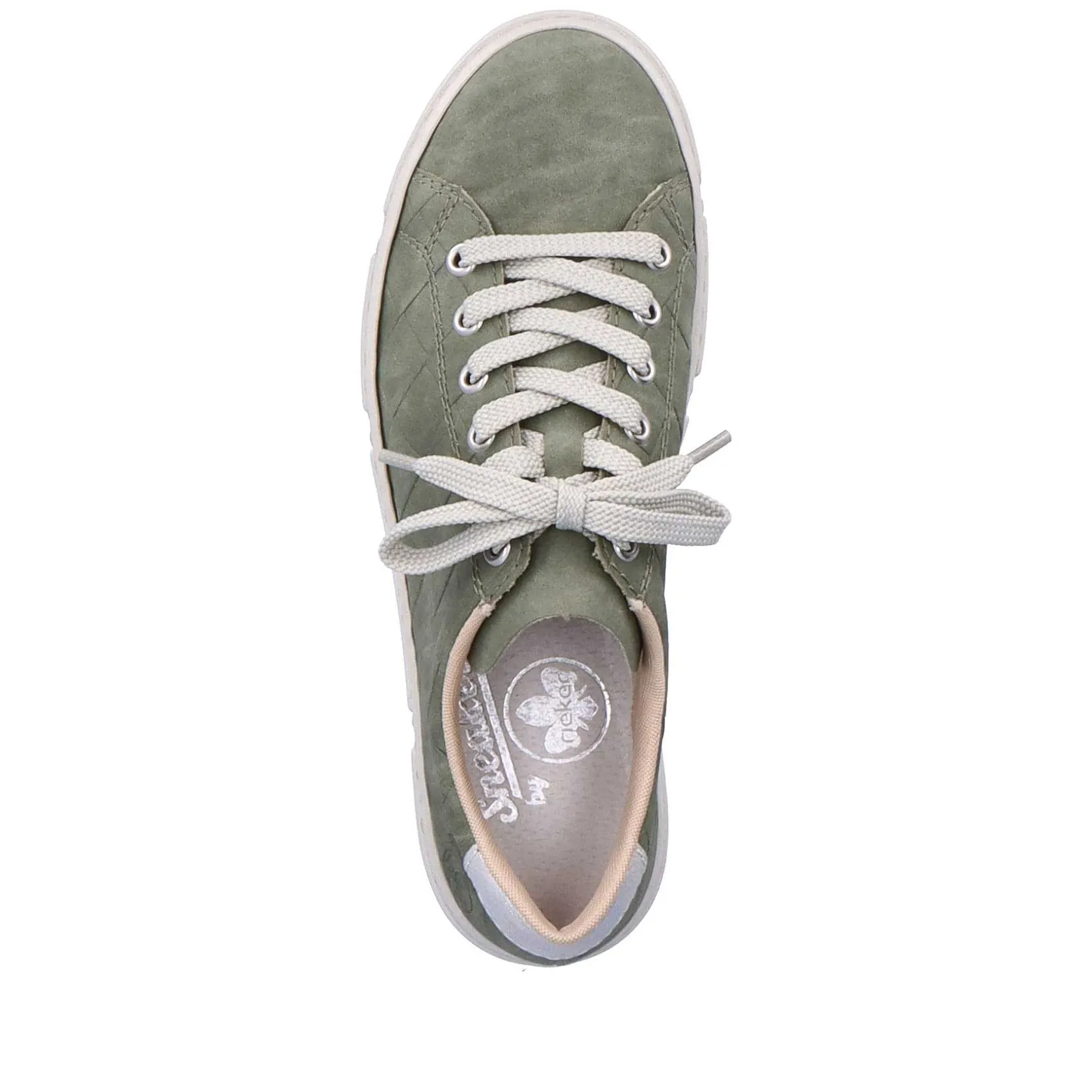 Rieker Sneakers-Women'S Sneaker Low Olive Green-Sand Beige