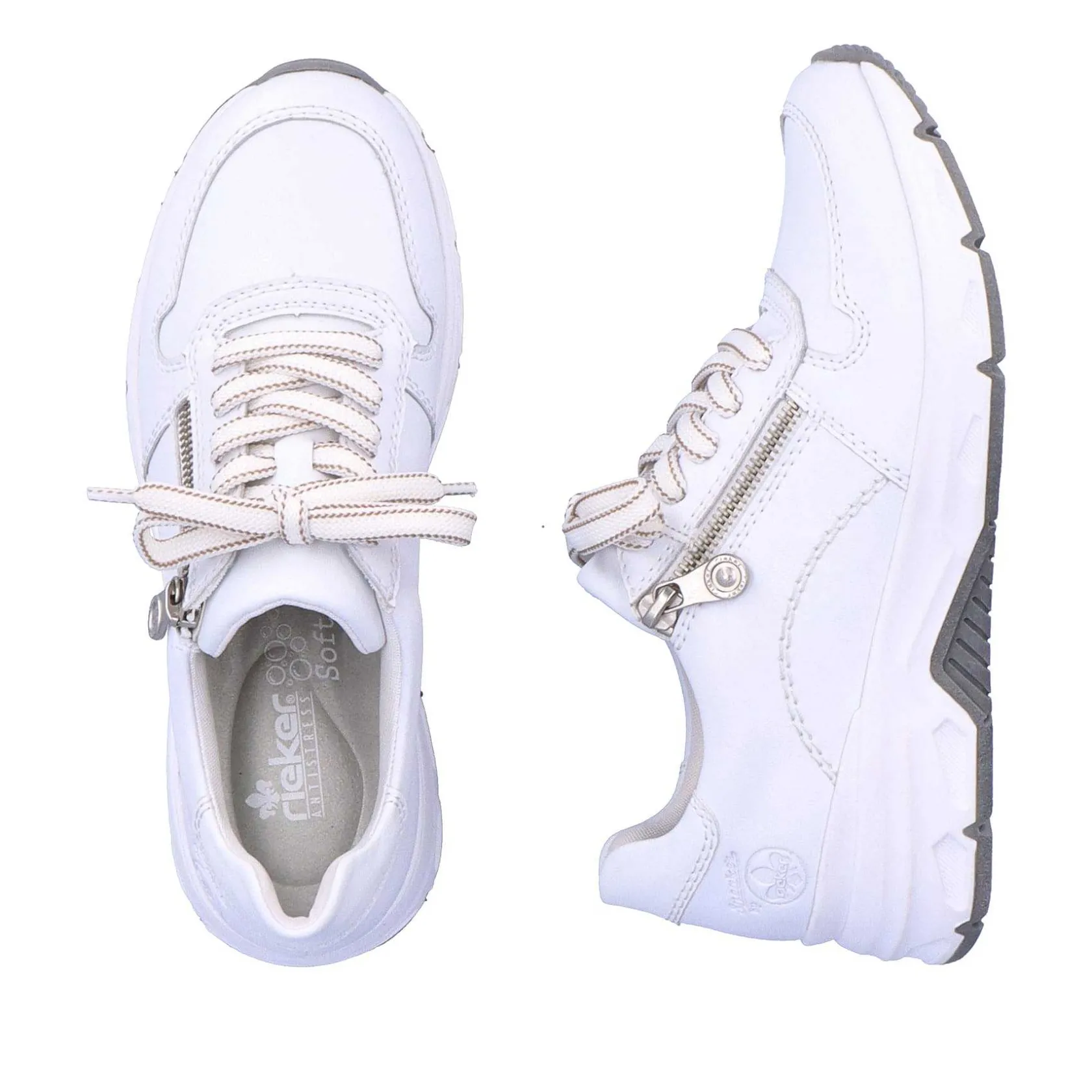 Rieker Sneakers-Women'S Sneaker Low Crystal White