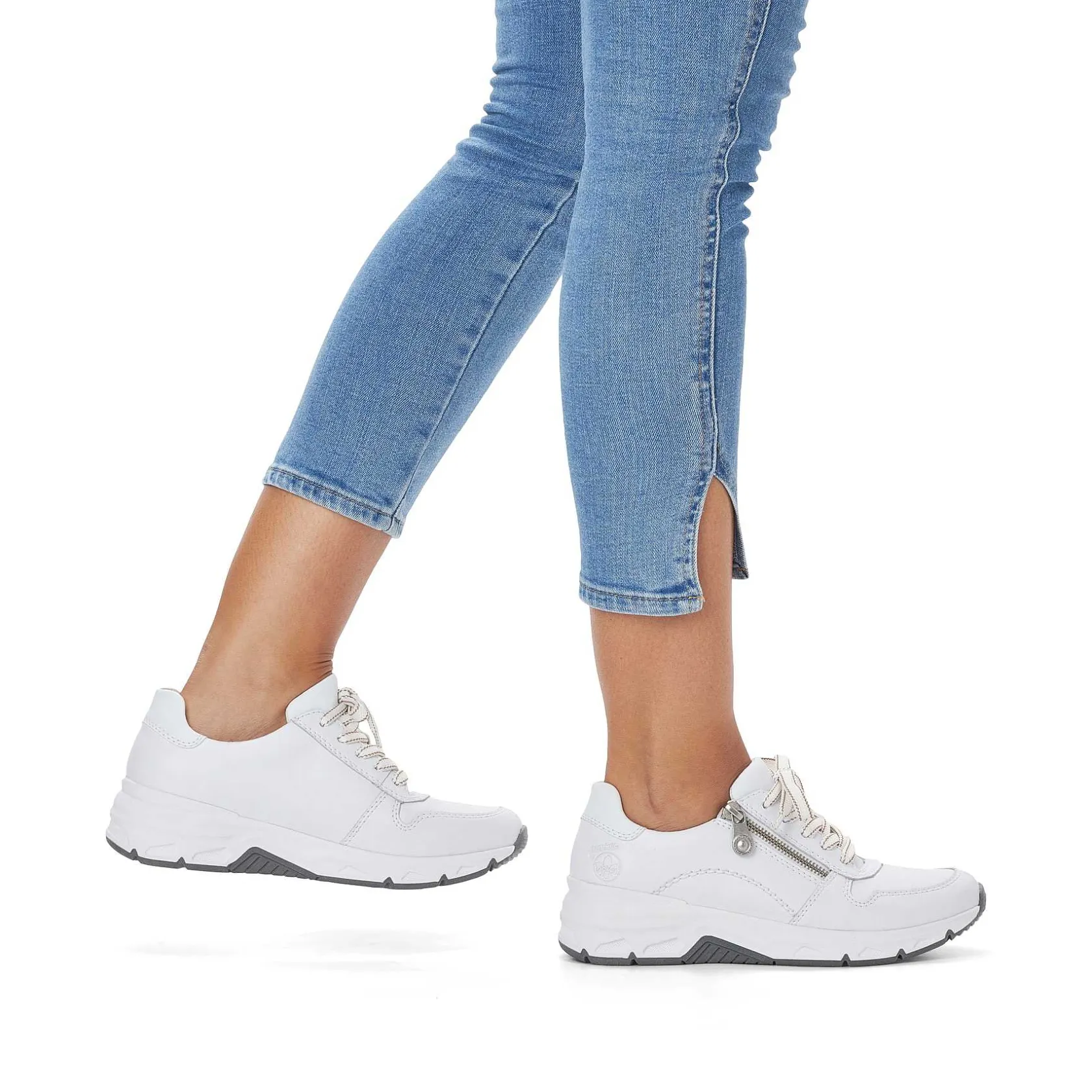 Rieker Sneakers-Women'S Sneaker Low Crystal White