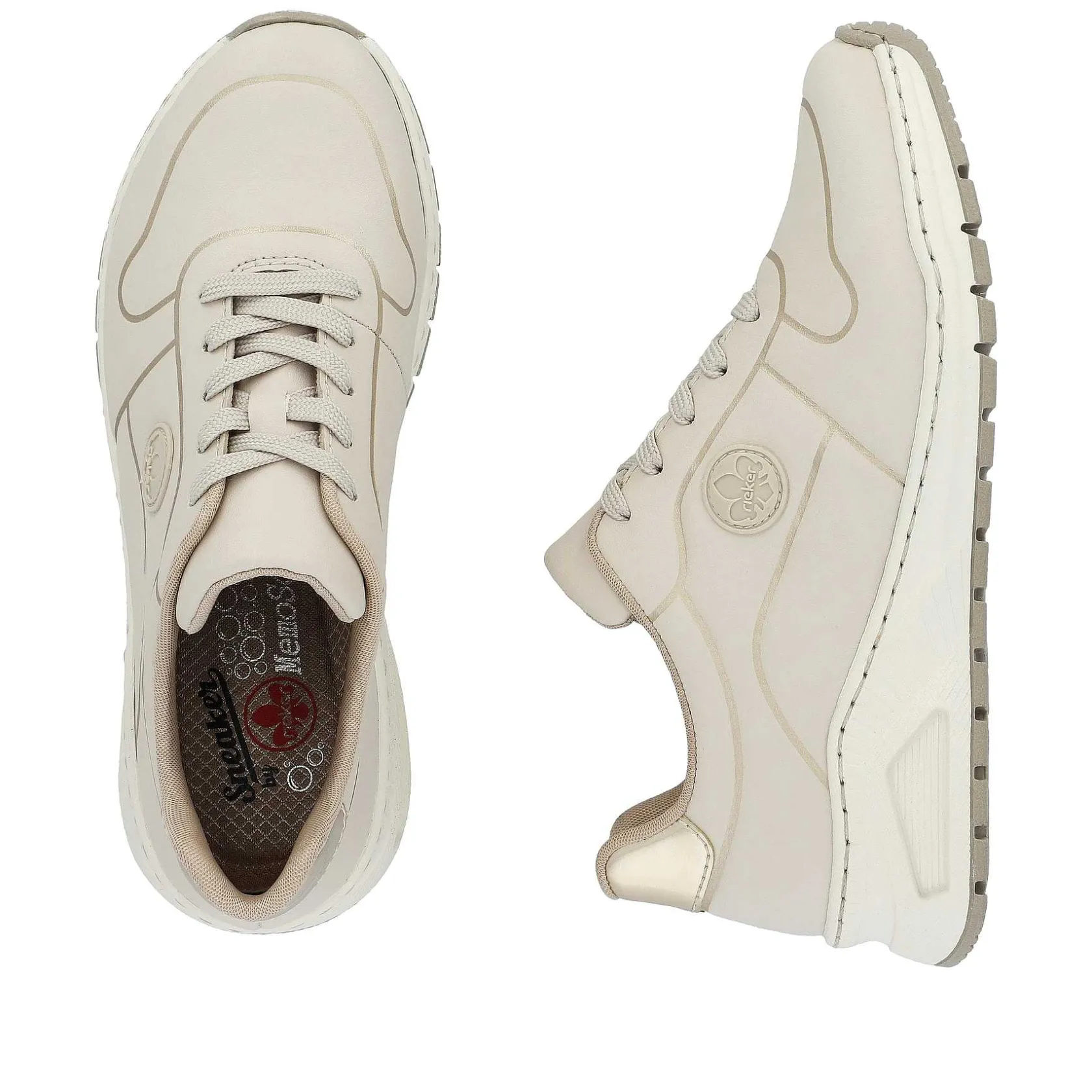 Rieker Sneakers-Women'S Sneaker Low Light Beige