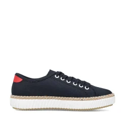 Rieker Vegan-Women'S Sneaker Low Steel Blue
