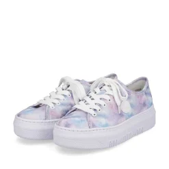 Rieker Colorful Styles-Women'S Sneaker Low Multi-Crystal White