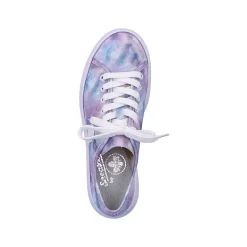 Rieker Colorful Styles-Women'S Sneaker Low Multi-Crystal White