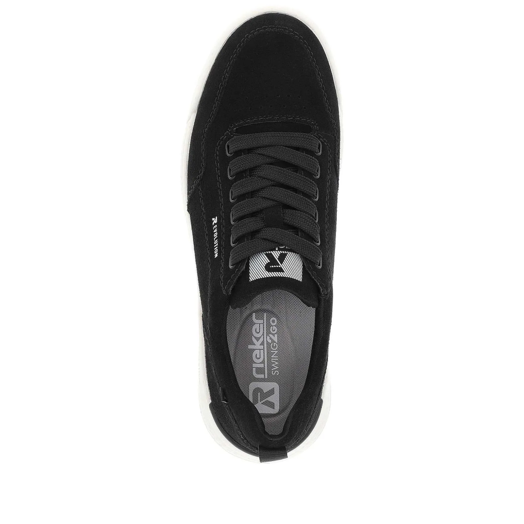 Rieker Sporty Styles-Women'S Sneaker Low Deep Black