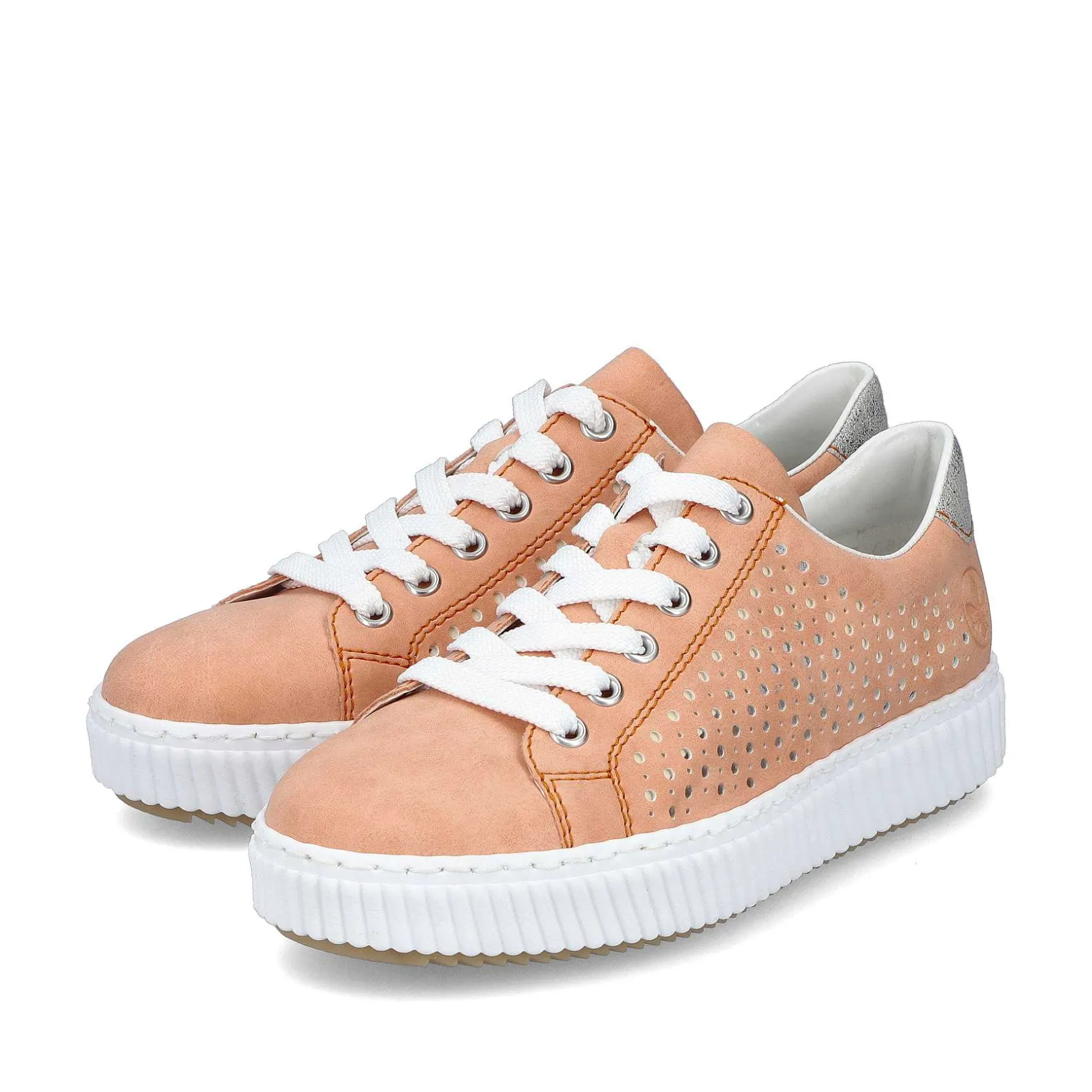 Rieker Colorful Styles-Women'S Sneaker Low Pastel Orange