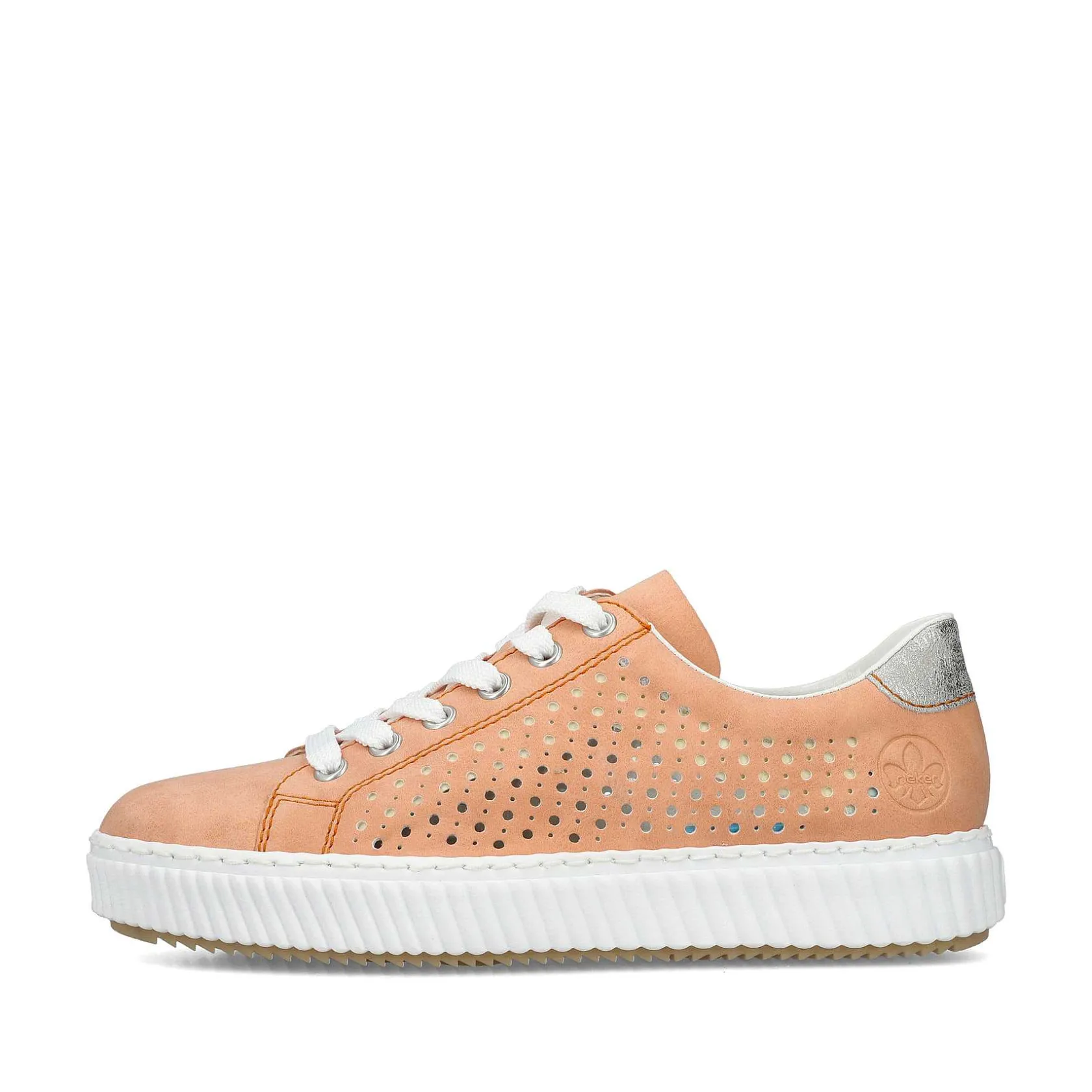 Rieker Colorful Styles-Women'S Sneaker Low Pastel Orange