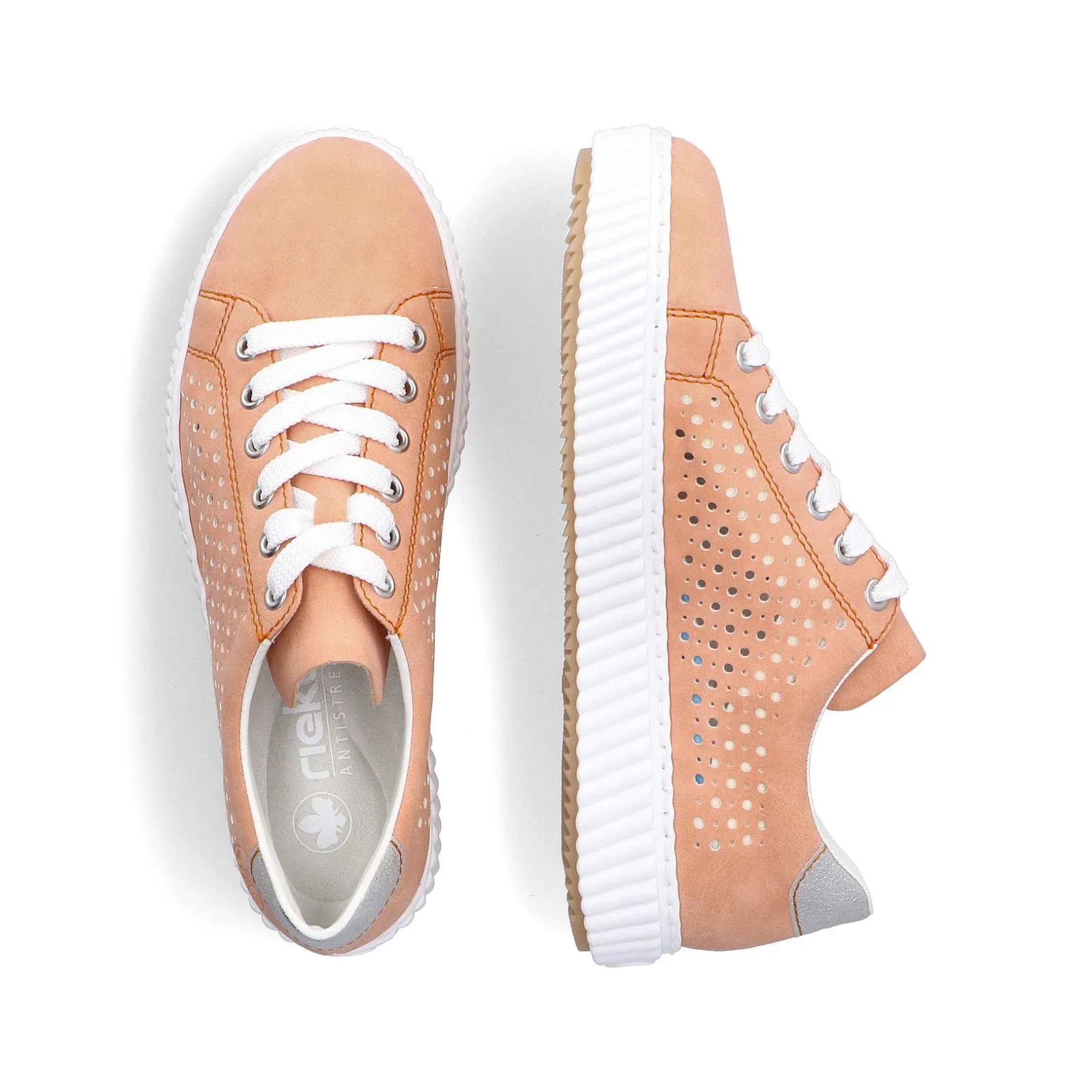 Rieker Colorful Styles-Women'S Sneaker Low Pastel Orange