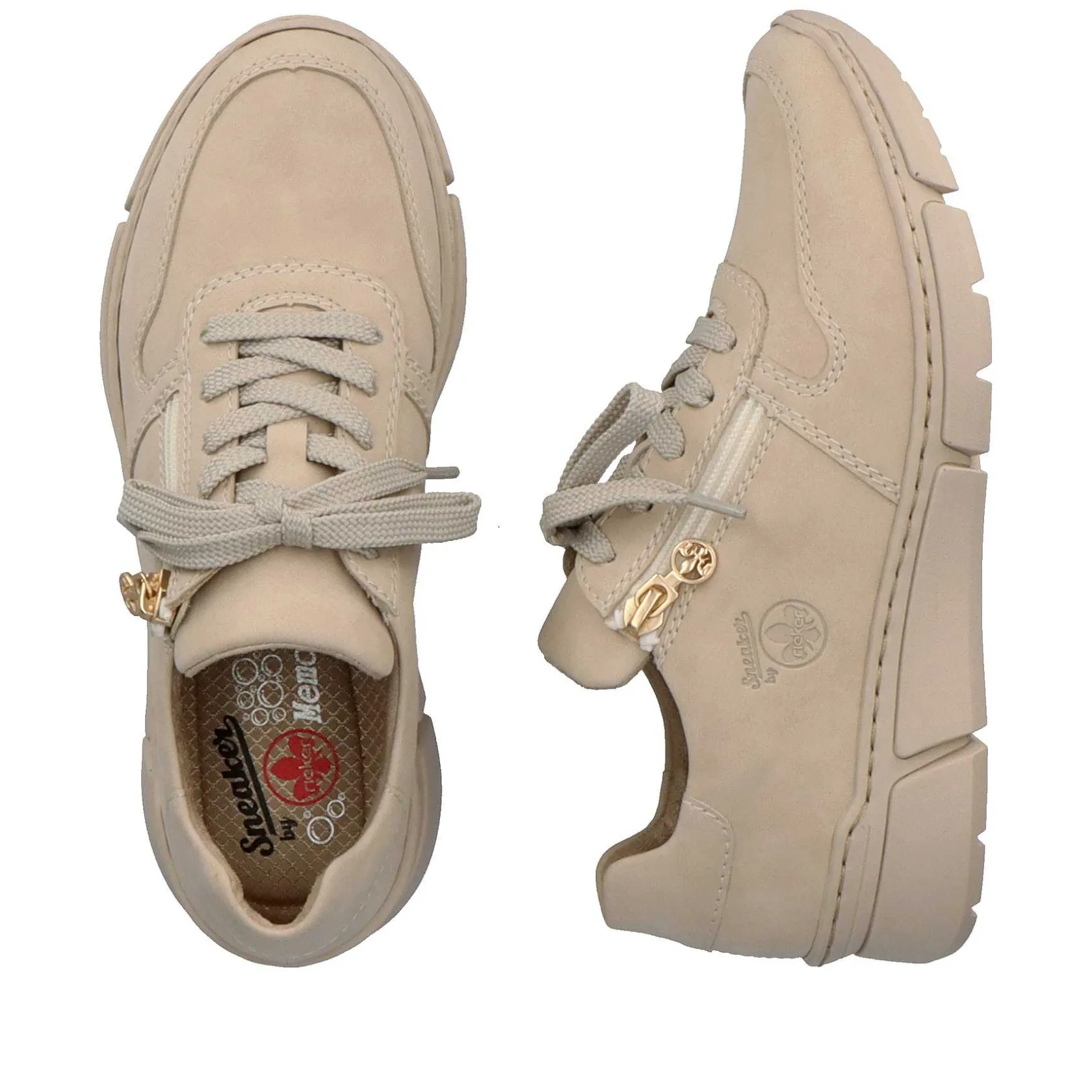 Rieker Sneakers-Women'S Sneaker Low Cream Beige