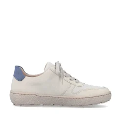 Rieker Sneakers-Women'S Sneaker Low Cream Beige-Royal Blue