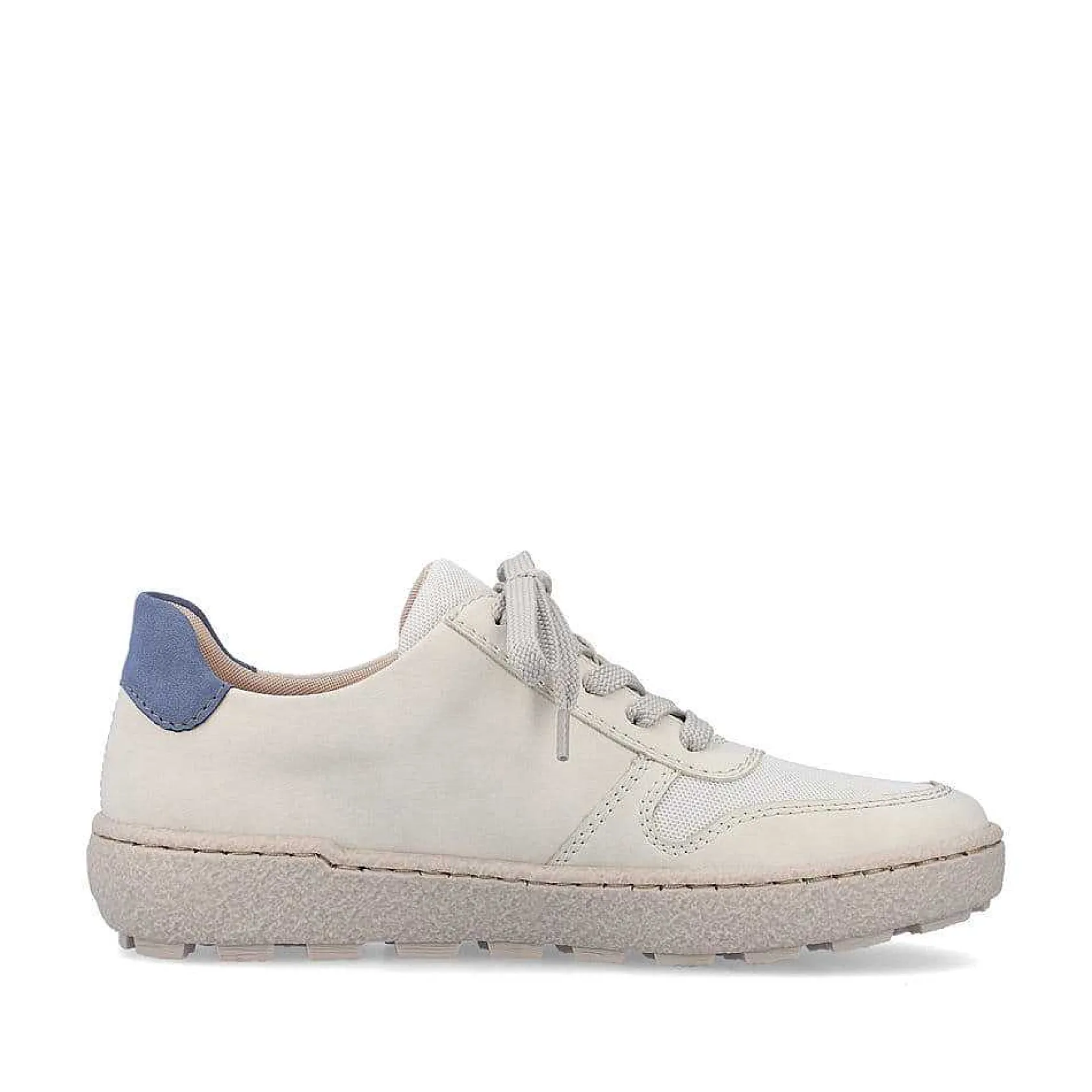 Rieker Sneakers-Women'S Sneaker Low Cream Beige-Royal Blue