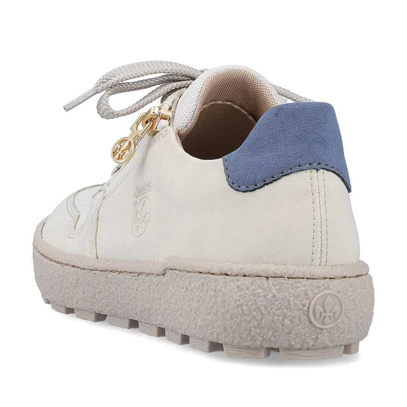 Rieker Sneakers-Women'S Sneaker Low Cream Beige-Royal Blue