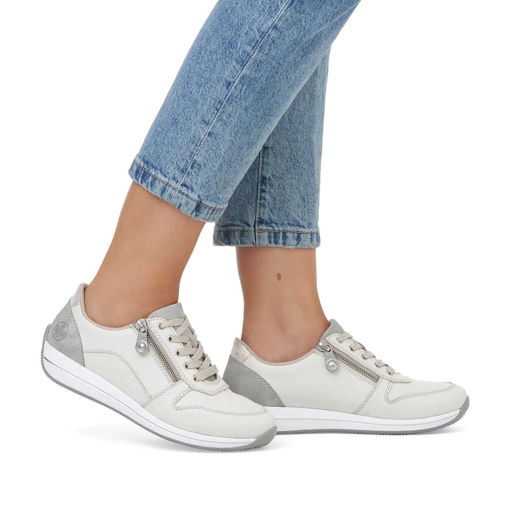 Rieker Sneakers-Women'S Sneaker Low Cream White